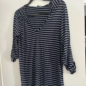 Nautica Women's Size Medium Striped Swim Coverup - like new!
